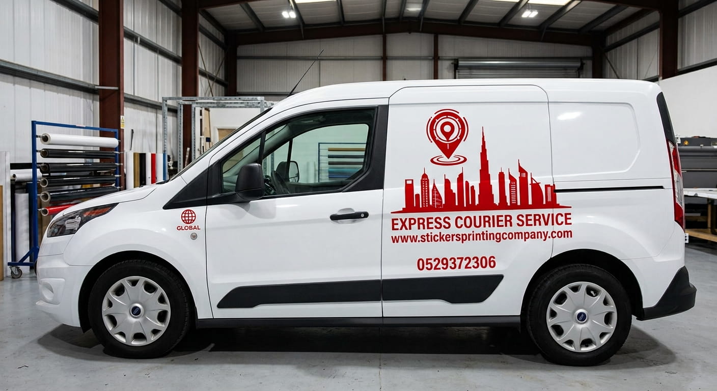 No Background: Only the custom logo, text, or graphics adhere to the vehicle surface.